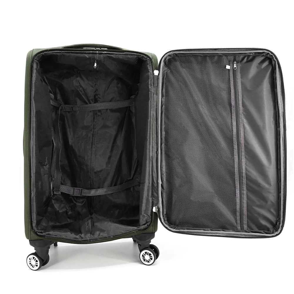 Super light cheap luggage set trolley suitcase roller luggage bag 4 wheels soft nylon luggage