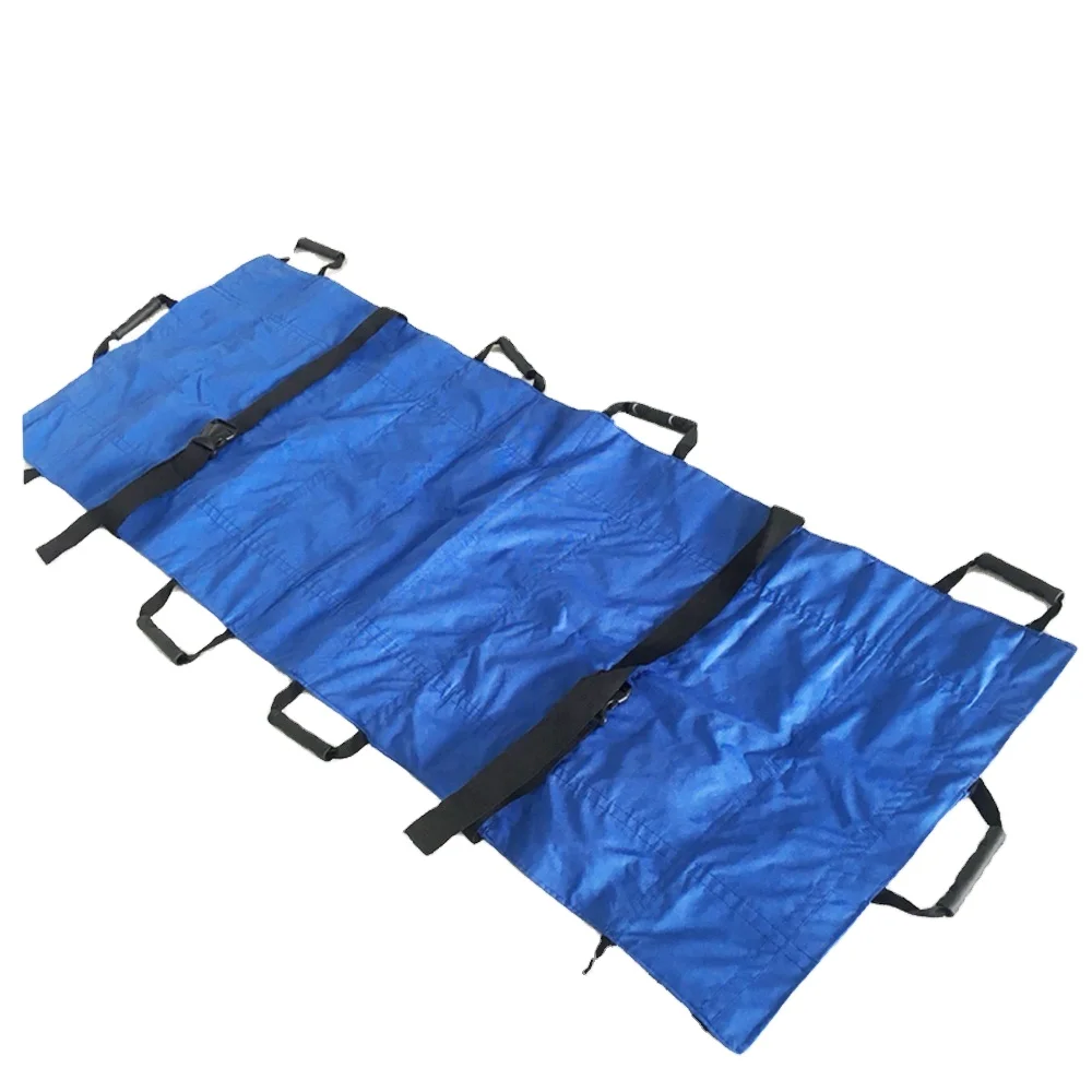 Medical Cheap Folding Stretcher Bed 600D Polyester Fabric Soft Rescue Stretcher For Patient Transport