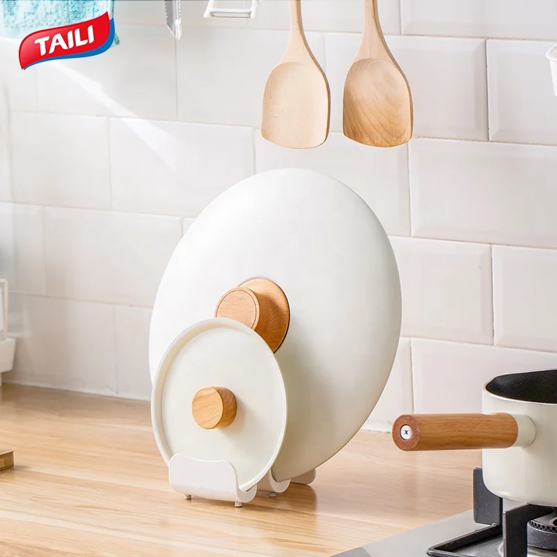 Oilproof Powerful Kitchen Storage Organizer Shelves Cookware cover Pan Pot Lid Pot Cover Storage Holders