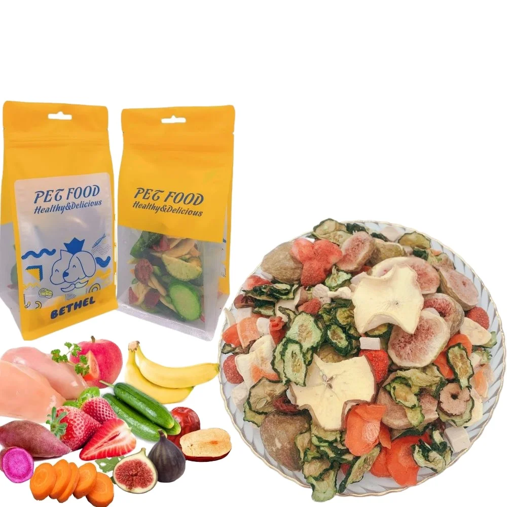 Смешанные овощи морковь капуста картофель лакомство для собак корм сублимированный курица козье молоко