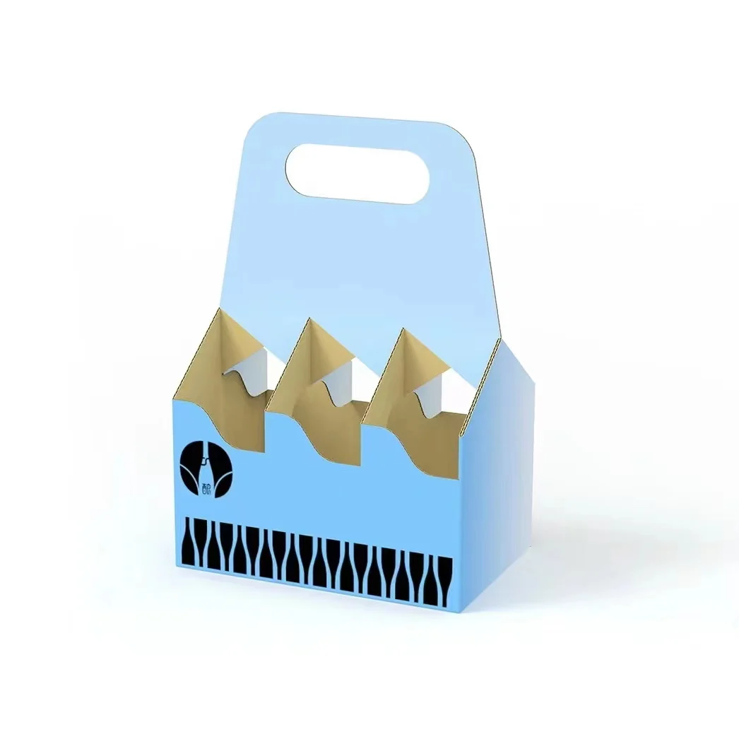 Reasonable price wine bottle box packaging modern novel design low price beer box