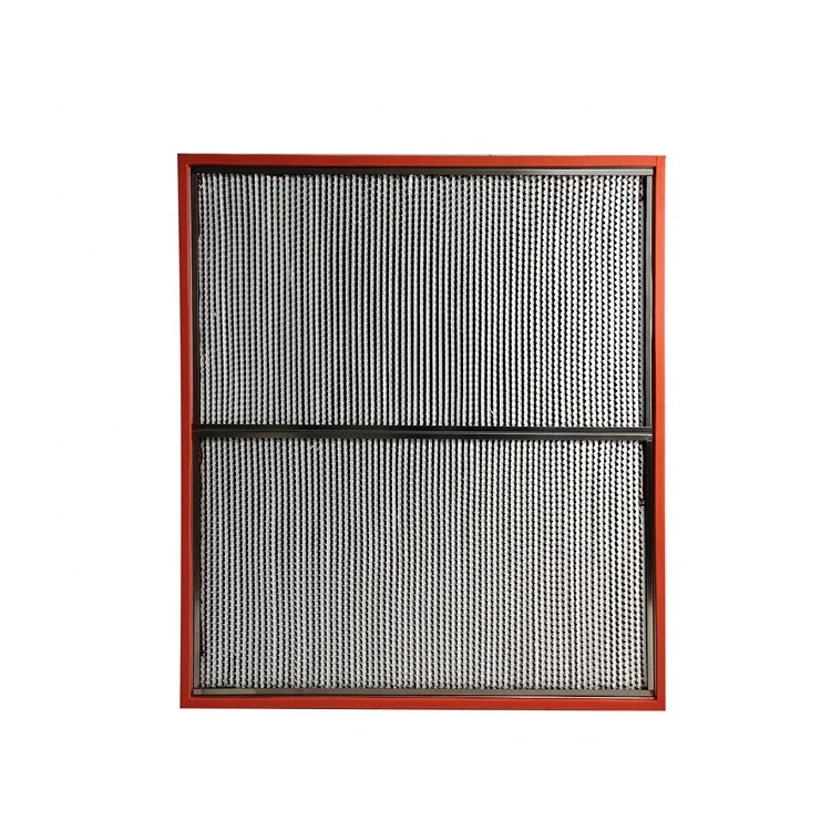 Metal Deep pleated Hepa H13 H14 Stainless Steel Glass fiber High Temperature Resistant Air Filter