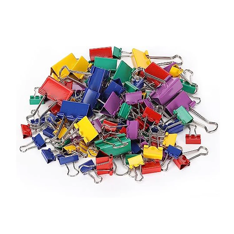 Paper Binder Clips Clamps Custom Assorted Sizes Black Office Supplies Mini Clips