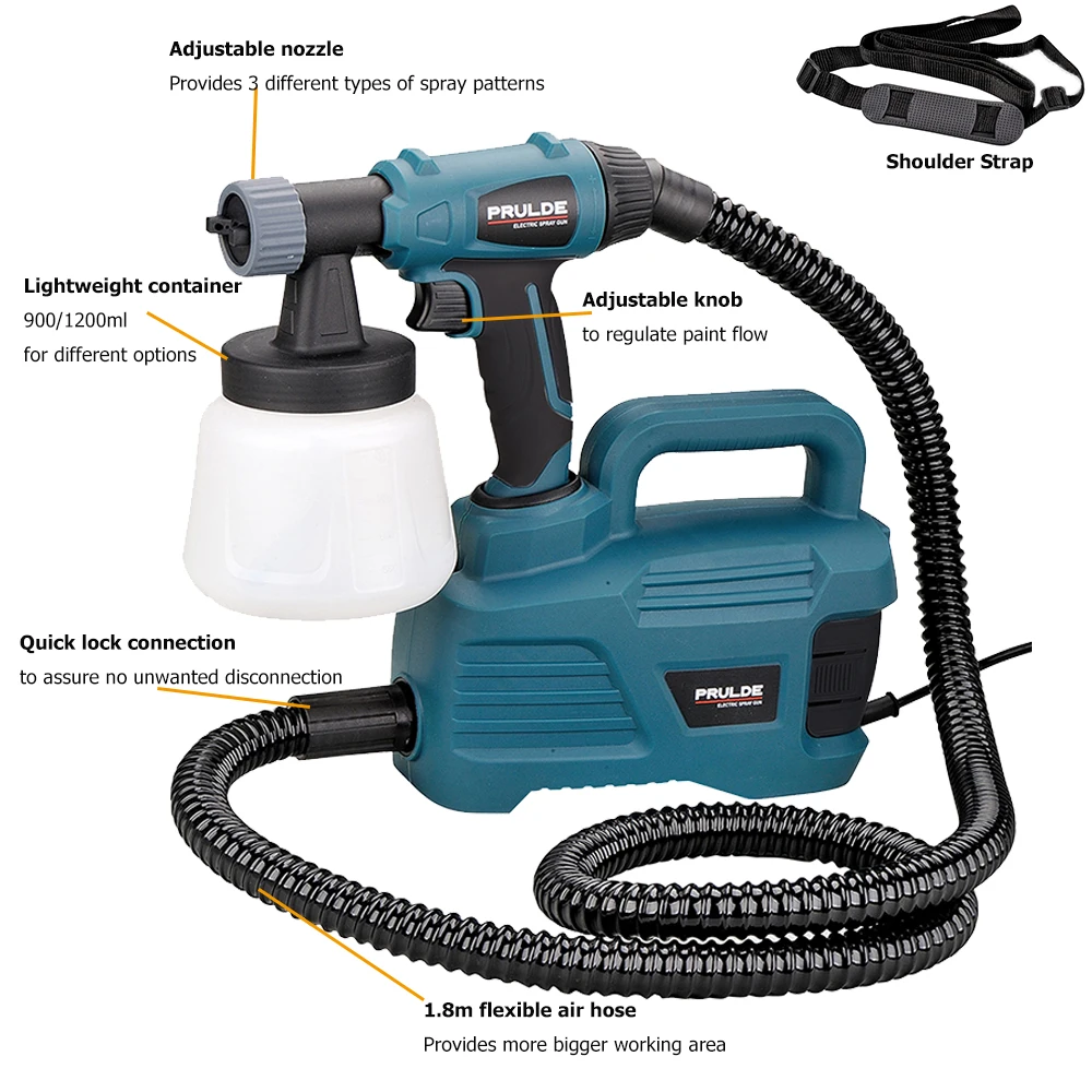 
Neu Master 800W HVLP Paint Sprayer 1.8m Hose 900ml Paint Spray Gun N3110A 