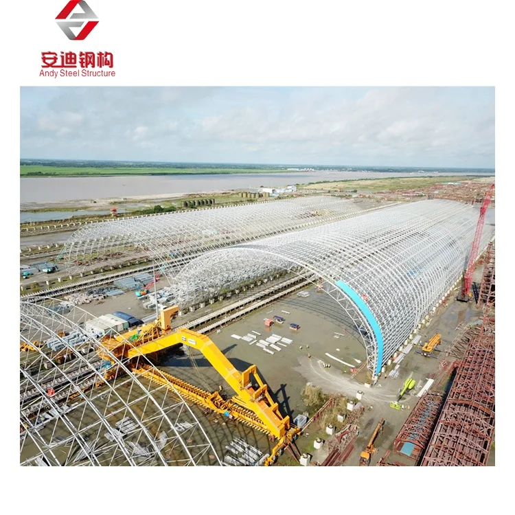 Сборная стальная конструкция, строительный купол, каркас для хранения угля