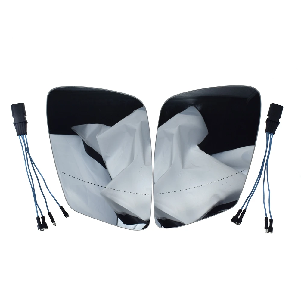 Heated Left Right Side Rear View Mirror Glass W/ Wire 4Pin For BMW 5 6 7 E60 F10