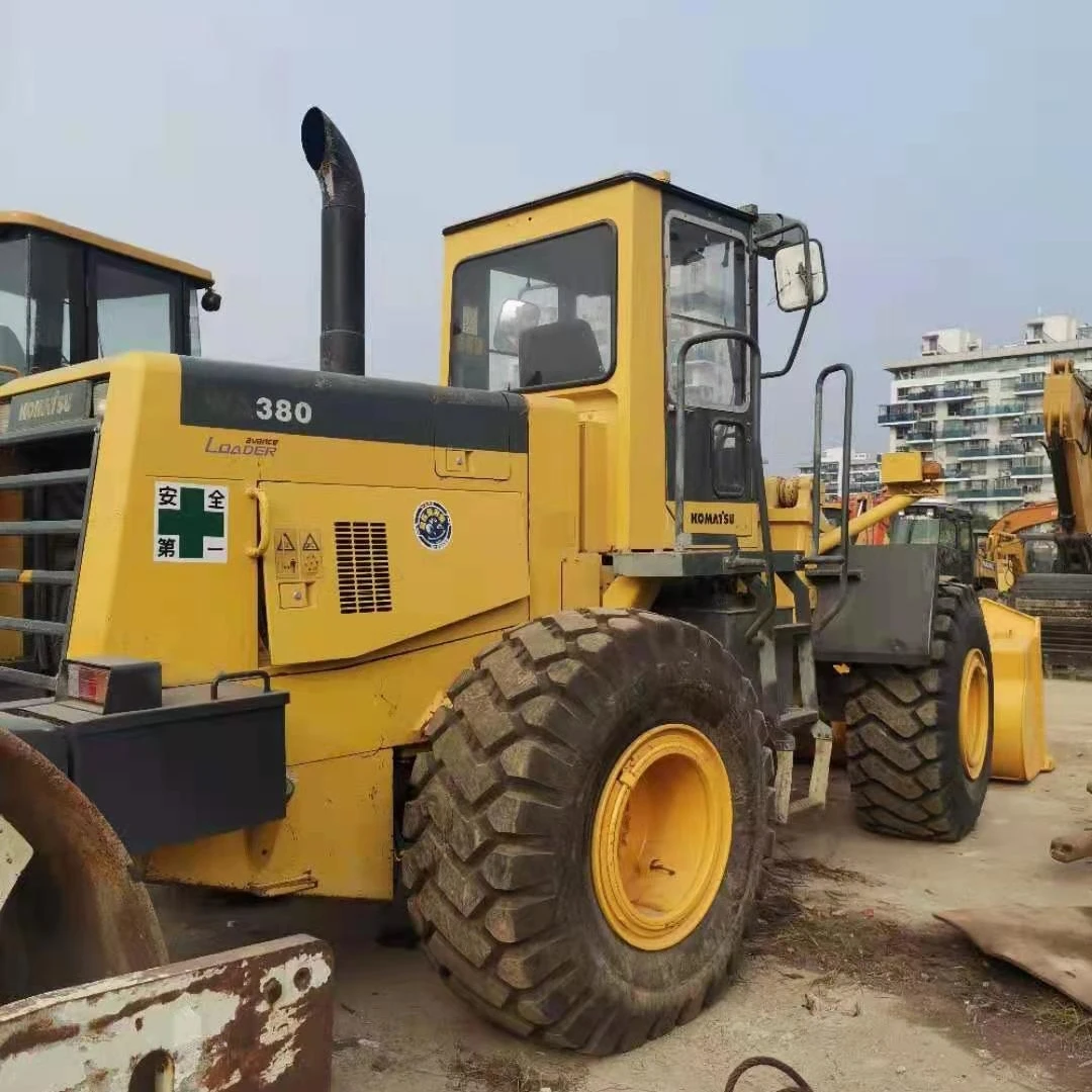 Хорошее состояние строительная машина komatsu 16-тонный колесный погрузчик Komatsu WA380-3 б/у WA380