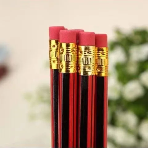 KEAS Wholesale Learning Stationery Including Drawing Sketching Pens Hexagonal HB Red Black Pencils Erasers