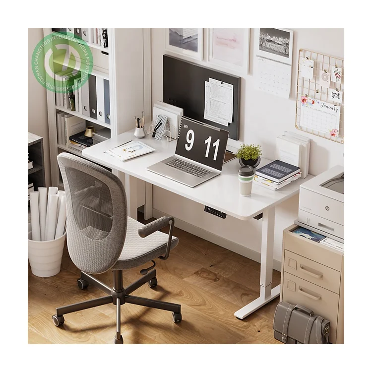 Timotion Luxury Office Stand Desk Furniture Motor Controllers Metal Electric Smart Adjustable Height Work Study Table For Adult