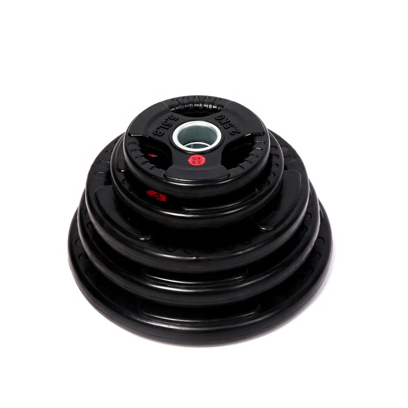 5-25KG Fitness lifting Barbell  Plates Black Rubber Cover Weight Plates with KG