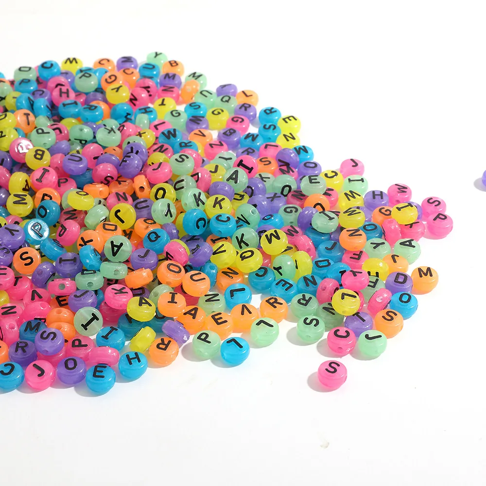 Acrylic numerals English letters alphabet beads DIY children beads accessories 10mm loose beads