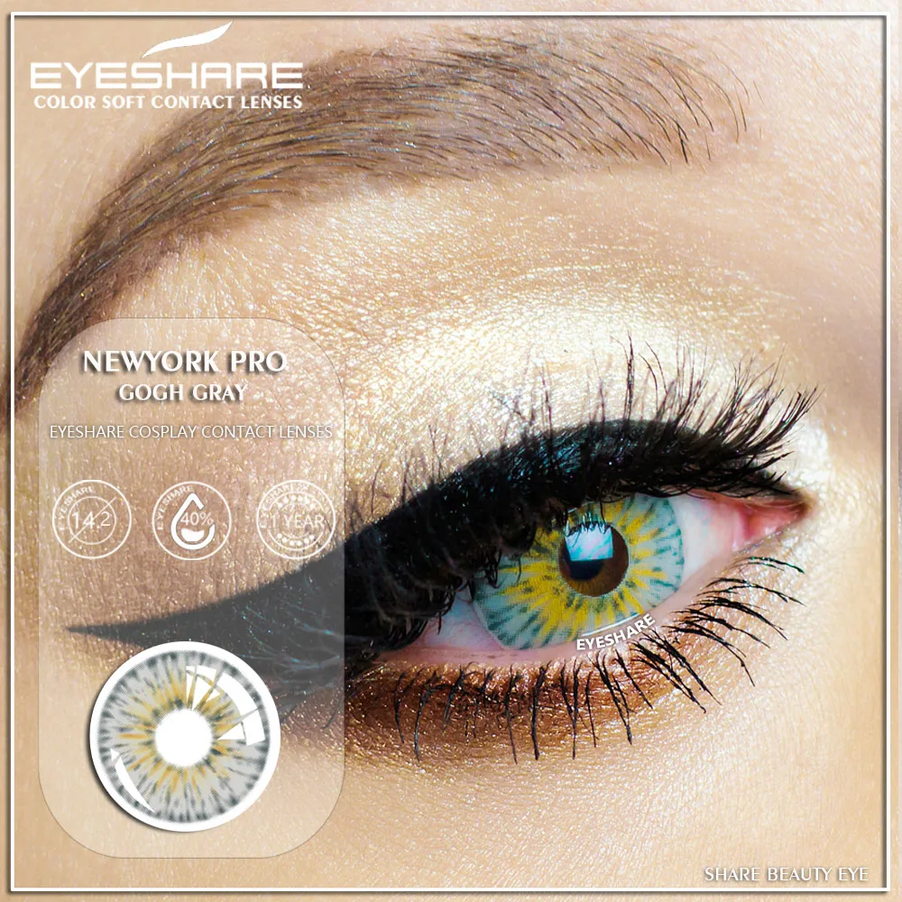 EYESHARE New arrival Custom Private Label 12 Color New York Pro Colors Eye Contacts Lenses