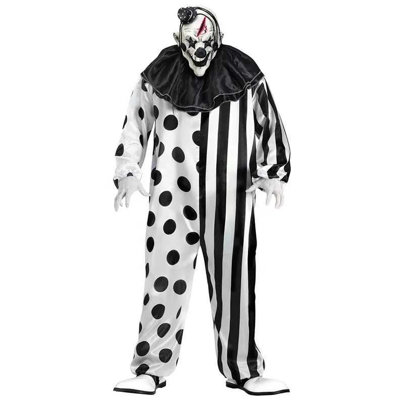 Cosplay costume for party or festival evil clown costume adult