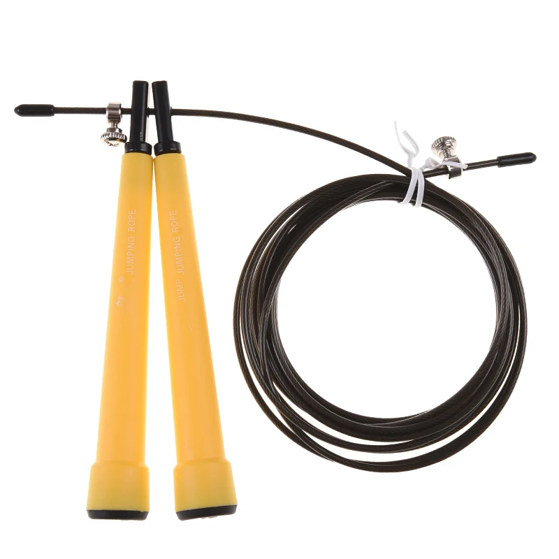 Professional Fitness Plastic Handle Bearing Steel Wire Skipping Rope Sports Training Adjustable Speed Gym