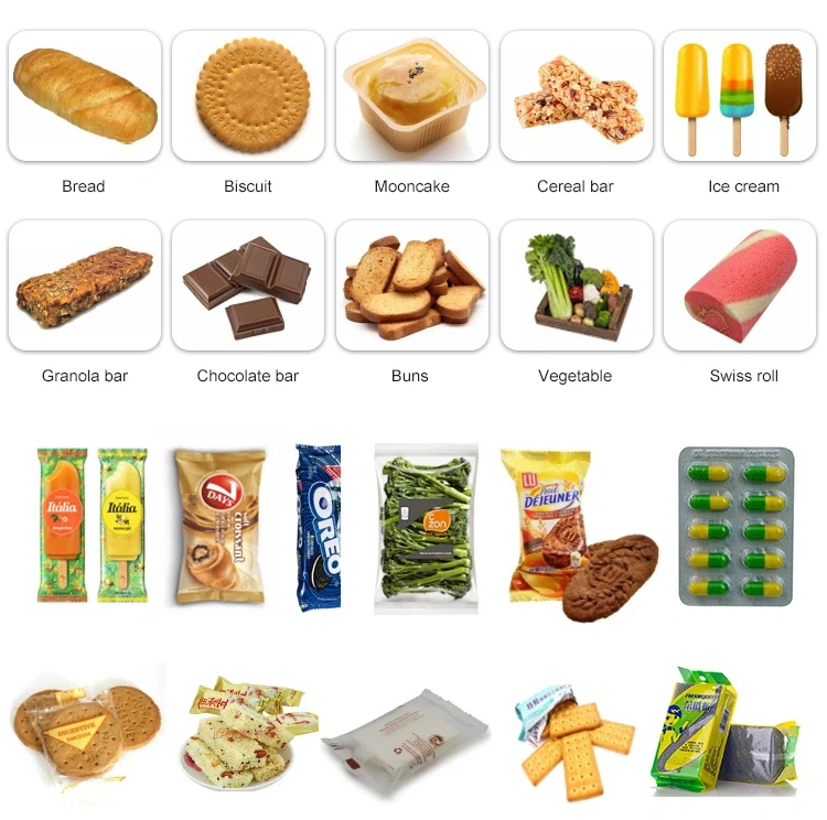 automatic biscuits/ instant noodle/ bread/ cookie packaging machine price food
