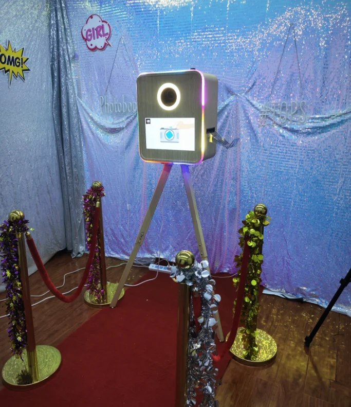 Real Vintage Retro Selfie Photobooth Machine Integrated DSLR Camera Printer for Wedding Instant Photobooth Integrated Printer