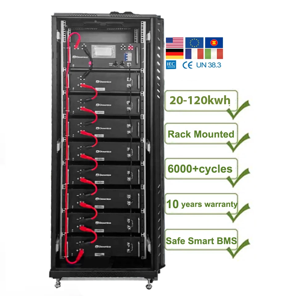 Dawnice Customized Inverter Rack Cabinet 48V 10kwh 20kwh lifepo4 50 kwh Lithium Li Ion Battery Module for Home