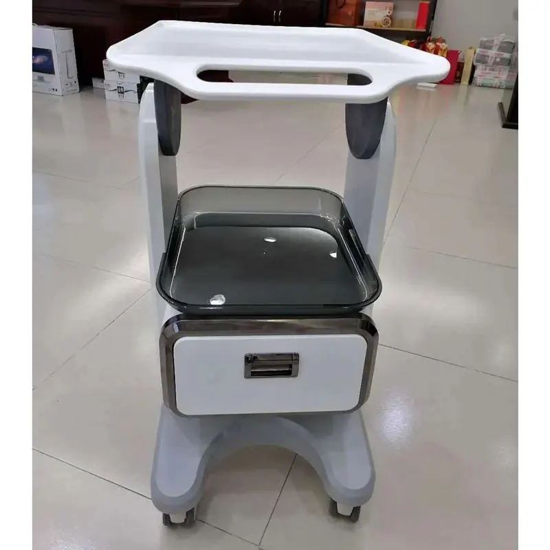 High Quality Mobile Medical Dental Trolley Cart With Two or One Drawer