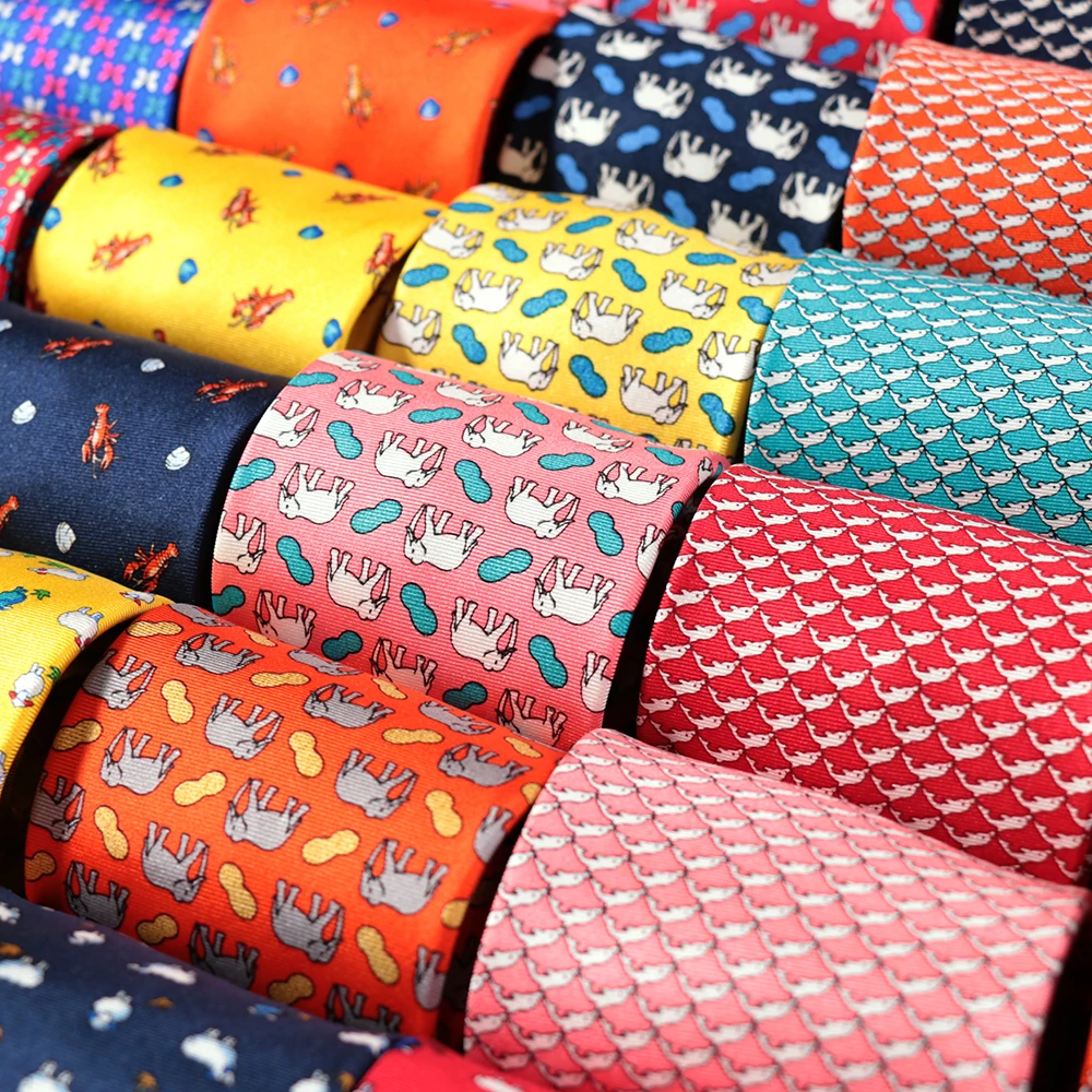 2022 Latest Design Silk Ties Custom Personalized Silk Necktie Animal Tie Digital Printing 100% Silk Mens Tie