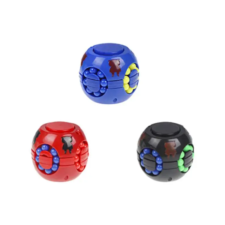 
1PC Magic Cube Little Bean Hamburg Magic Bean Rotating Cube Toy Random Color 