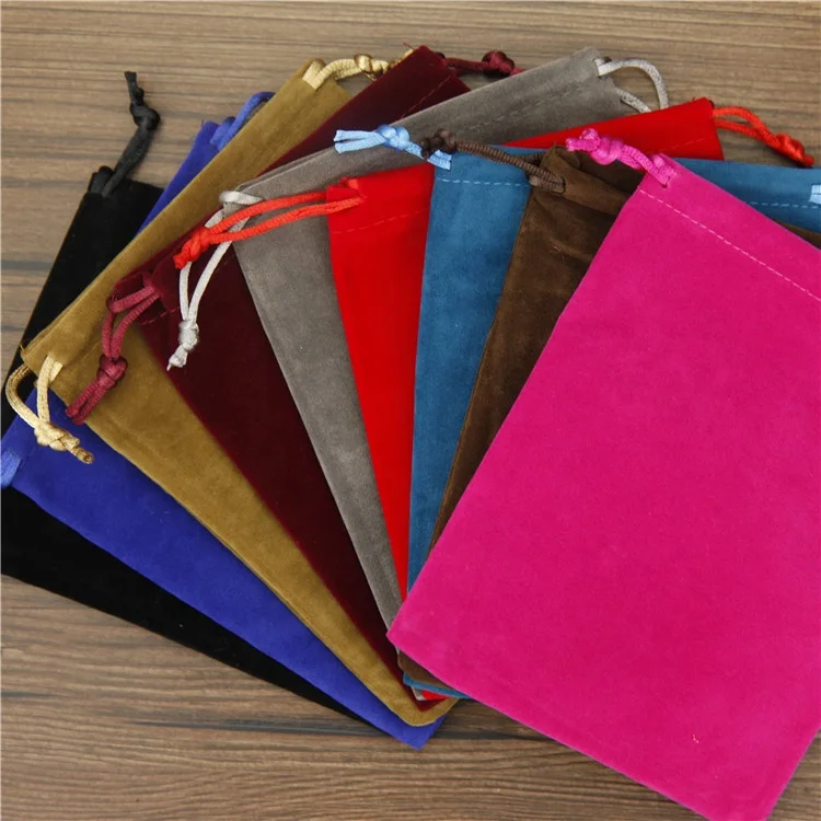 Wholesale High Quality Custom Velvet Gift Bags/Velvet Gift Pouches/Velvet Drawstring Pouch Bag Jewelry Bag