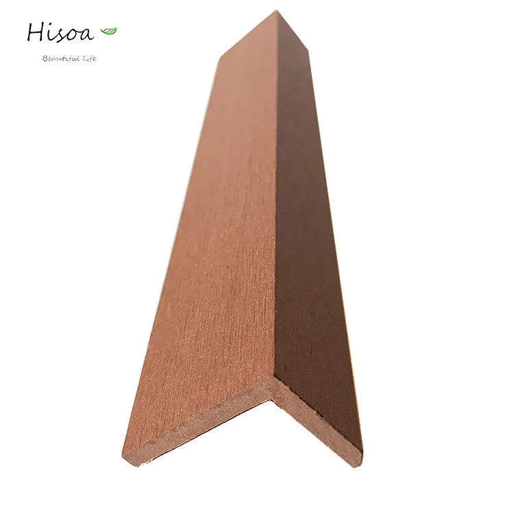 Wood plastic composite decking flooring L corner 40*54mm outdoor WPC decking edge cover for end cover L corner for wall panel