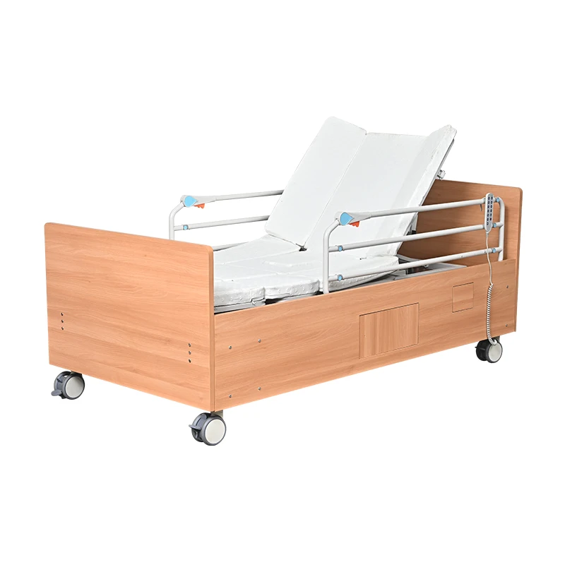 CN-E18MG1 Wooden Luxurious Electric Home Care nursing Bed smart bed  Used at Home care