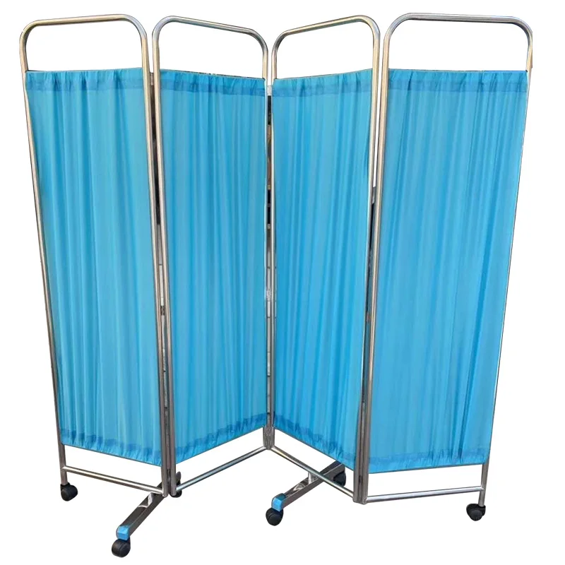 Portable Mobile Privacy Clean Folding Stainless Steel Hospital Medical Ward Screen