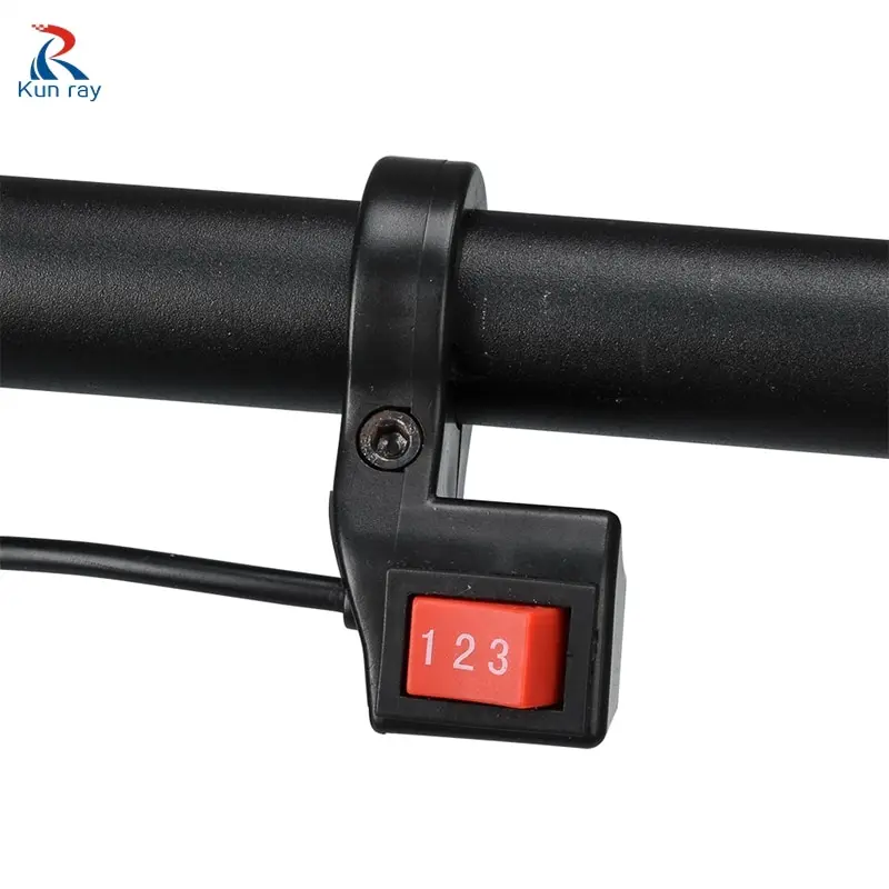 Electric Bicycle Three Speed Rocker Switch 3 Gears Rubber E-bike Scooter Handlebar Scooter Motorcycle Switch