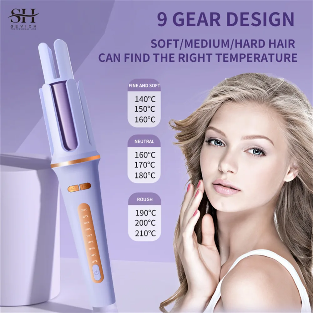 Hair Curler Wireless Automatic Portable Mini Waver Rotating Cordless Hair Straightener And Curler 2 In 1