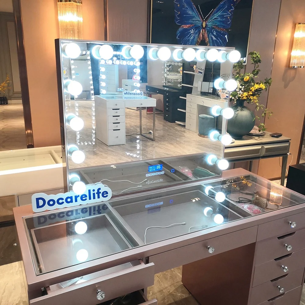 Запас в нас! Docarelife мебель для спальни набор косметических зеркальных комодов голливудский туалетный столик с ящиками las vega inns