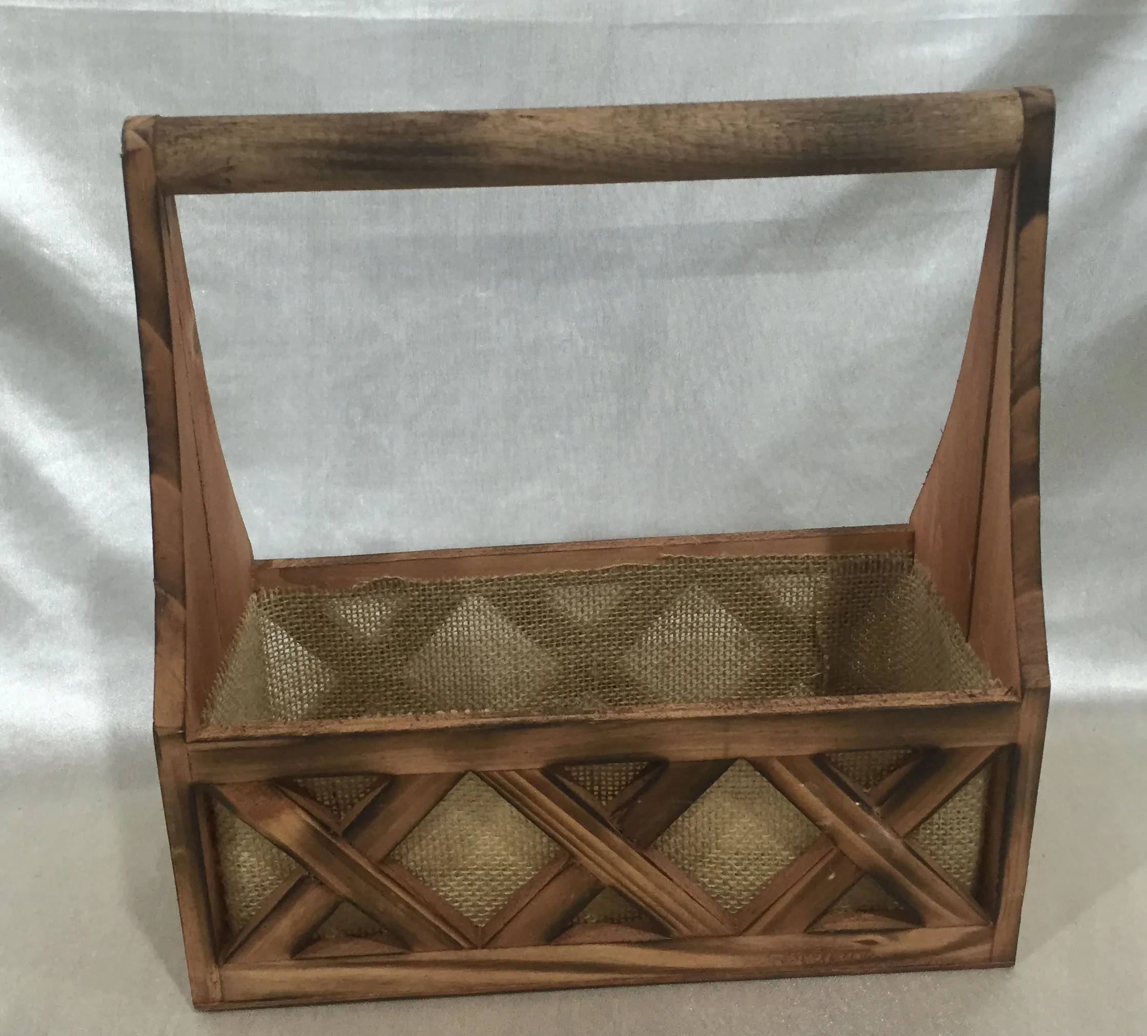  Home & Garden Decor Square Flower Pot Decorative Craft Wooden Flowers