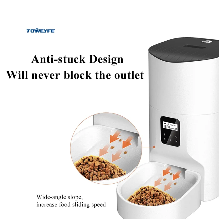 Toweyfe 9L Dog Automatic Free Feeder For Large Breed Dogs Smart Pet Feeder Wifi Remote Pet Camera