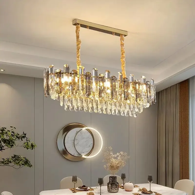 Crystal Luxury Villa Spiral Staircase Home Living Room Hotel Banquet Hall Decoration Lamp Ceiling Chandelier Pendant Light