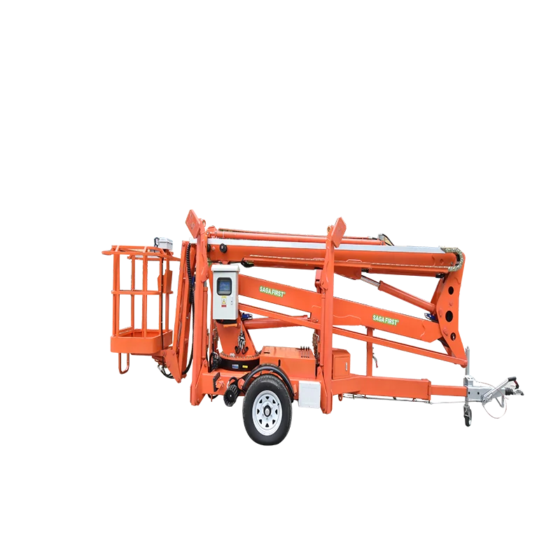 Diesel and DC power Hydraulic Towable Boom Lifter Machine