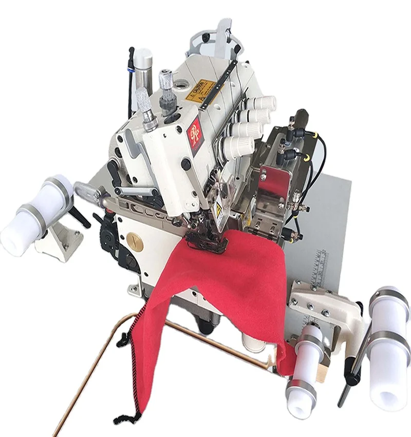 T-shirt neck overlock sewing machine Fully automatic sport T-shirt collar lock machine High speed sewing machine RNEX6-4D