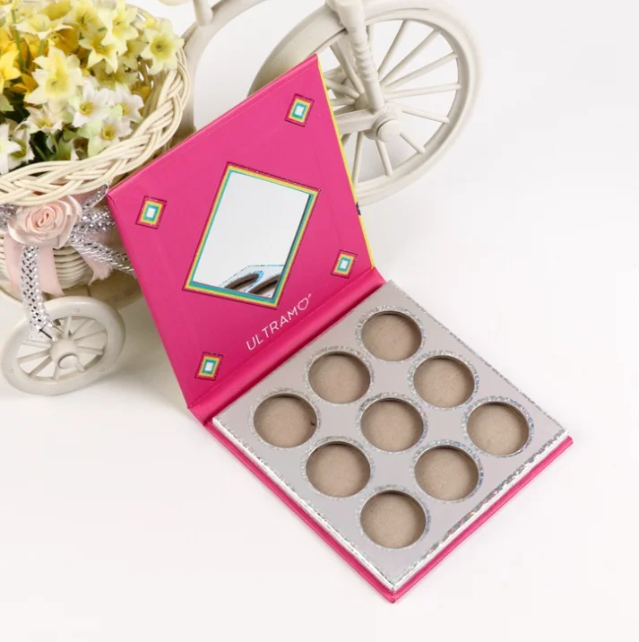 Manufacturer 9 Color Custom Cosmetic Makeup Eyeshadow Palette cardboard OEM Logo Brand Cosmetics Private Label Wholesale Supply
