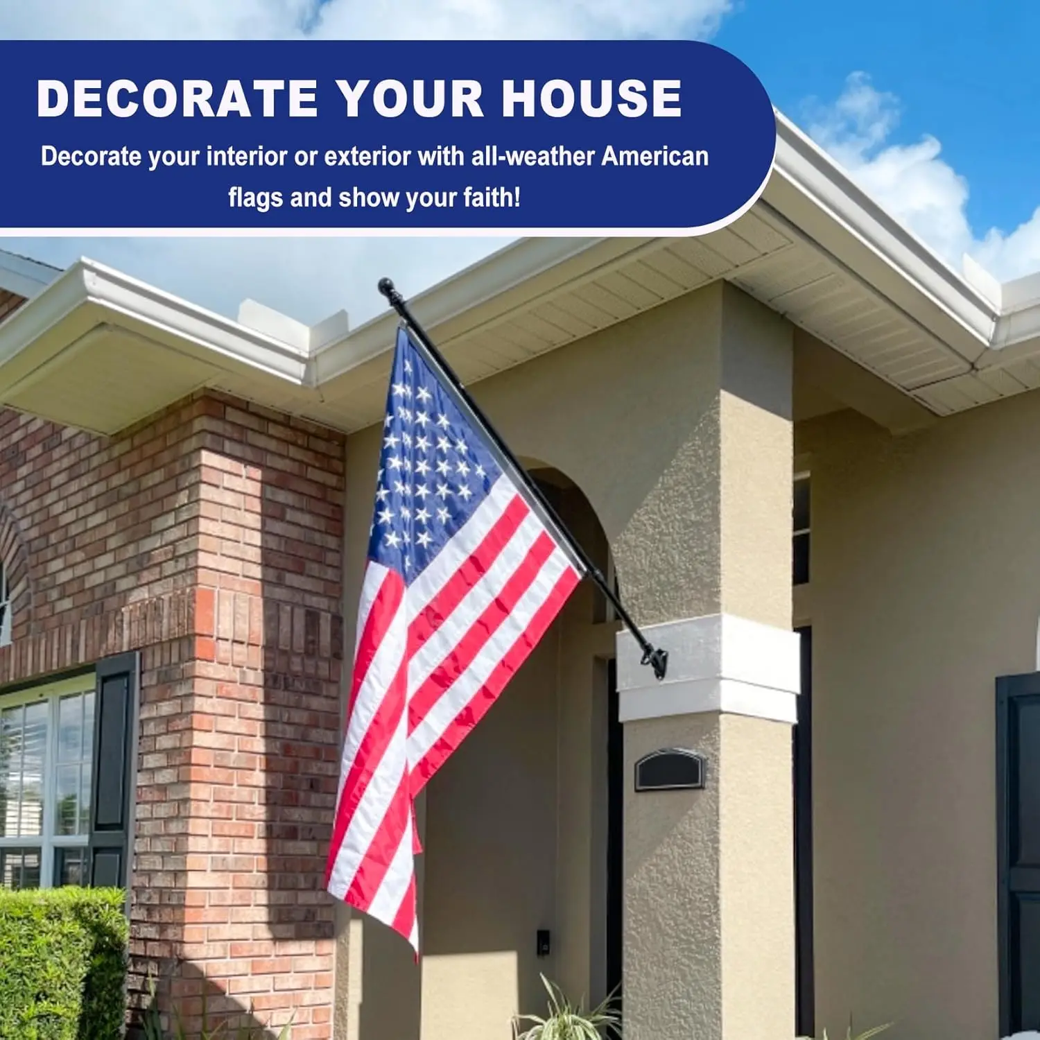 2025 Hot Sale High Quality Competitive Best Price Custom Size Outdoor 210D ,420D Nylon Embroidery American Advertising USA Flags