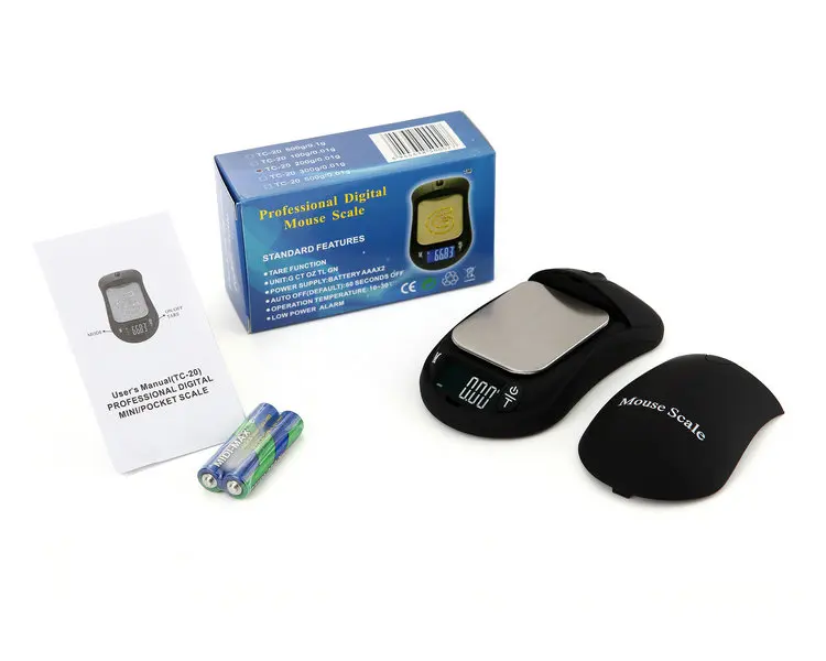 Professional Battery Powered Jewelry Scale Mini Mouse 500g/0.01g Accuracy Electronic Digital Pocket Gold Jewelry Scale
