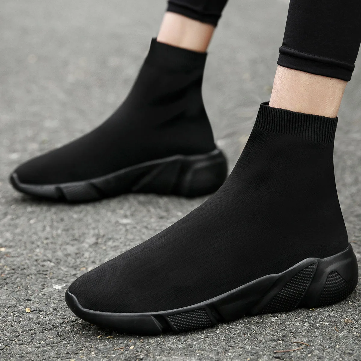 
White Black Fashion Trend Sock Boots For Men Women Fashion Women Sports Running Trainer Sock Shoes Mens Athletic Sneakers - Buy 