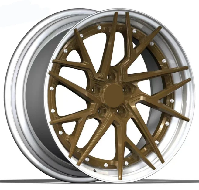 Racing Car Alloy Wheels 4Holes 5Holes 5*112 5*120 5*130 20 21 22 23 24 Inch 2Pieces Forged Wheels