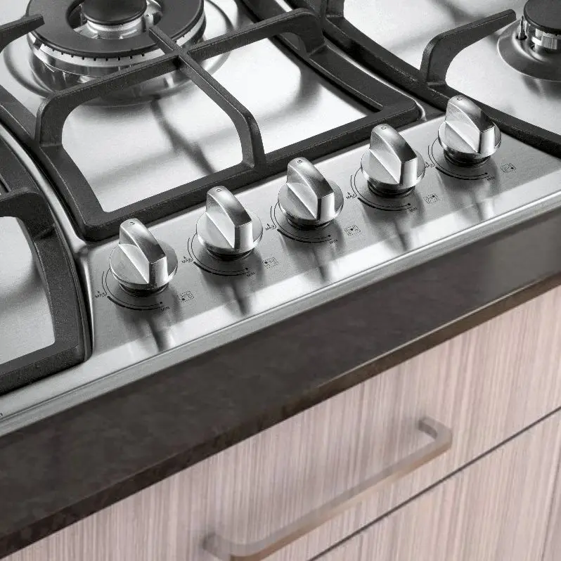 Газовая плита из нержавеющей стали с 5 конфорками бытовая техника 3 Встроенная встроенная 2 кухонные столешницы