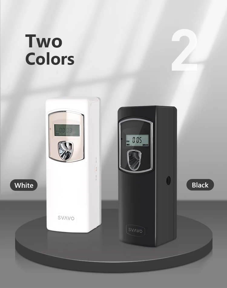 Toilet motion sensor lcd battery operated automatic air freshener wall mounted  fragrance spray perfume dispenser