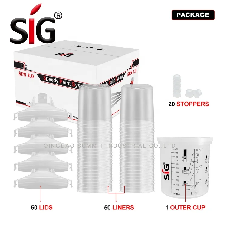 Spray Gun Pneumatic Tool Taiwan Hvlp 1.3 Nozzle Gravity Airbrush Pot Pp Plastic Low Pressure Spray Paint Cup