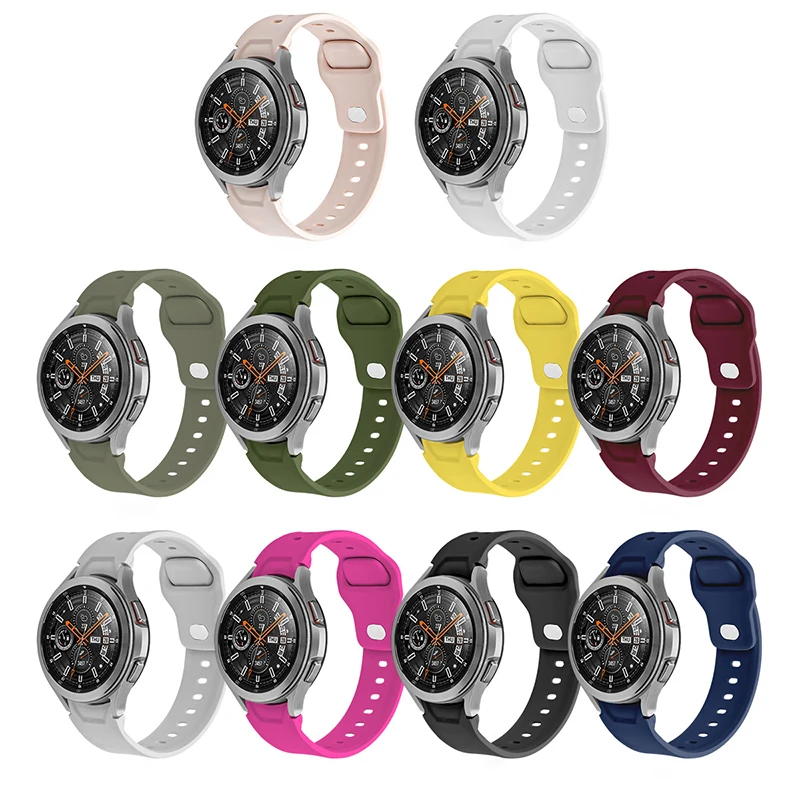 Ремешок силиконовый для Samsung Galaxy Watch 4 сменный классический браслет