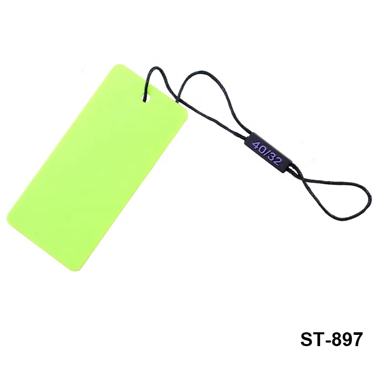 Custom eco-friendly seal tag low price good quality plastic tag with nylon rope