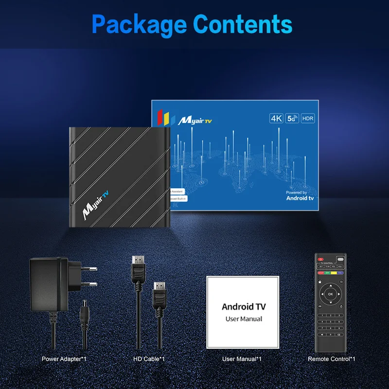 OEM Original Amlogic S905W2 Quad Core Internet TV Box Free Channels Myair IPTV TV Box Android 11