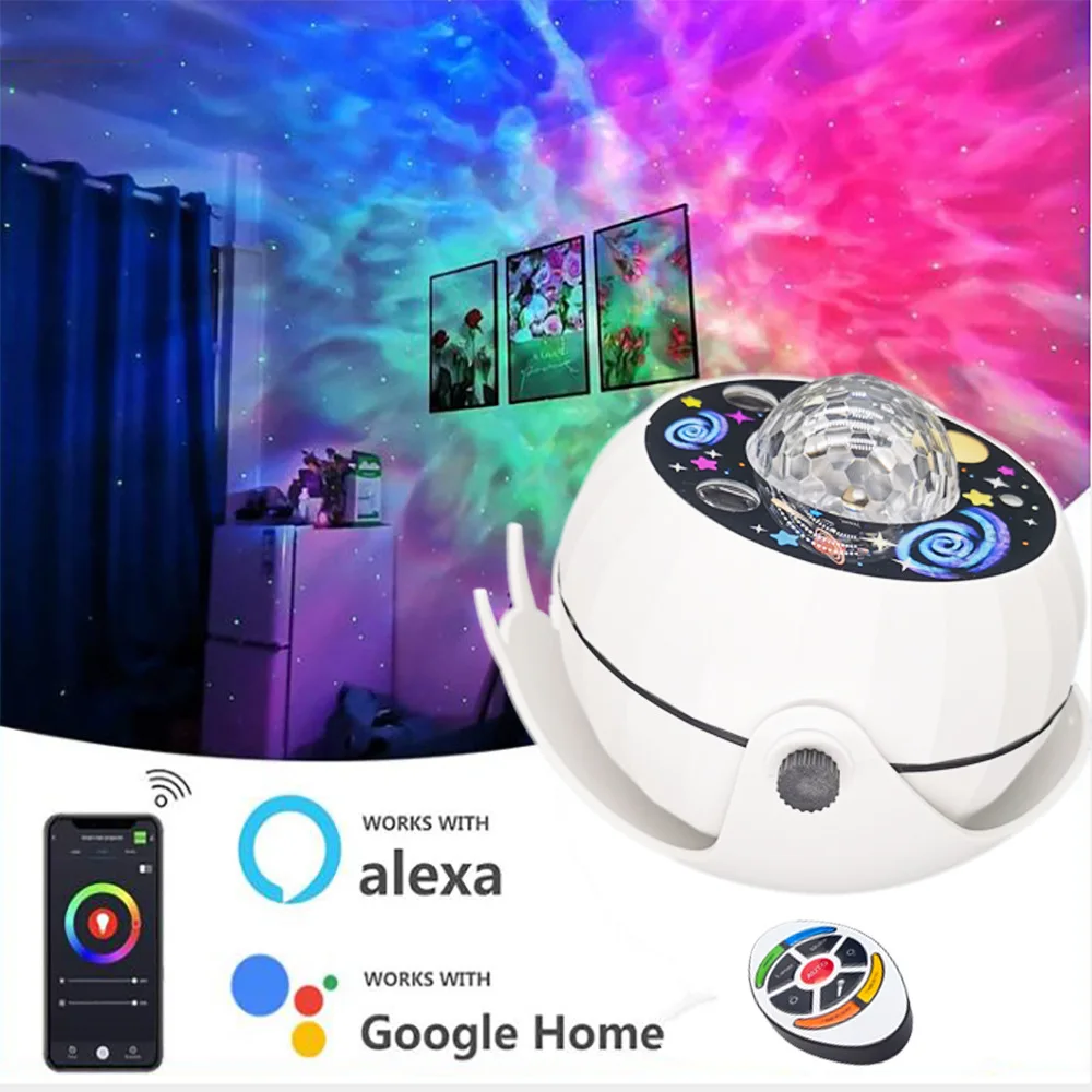 
Star Projector for Bedroom Game Rooms Home Theatre Night Light Ambiance Tuya Smart Control 