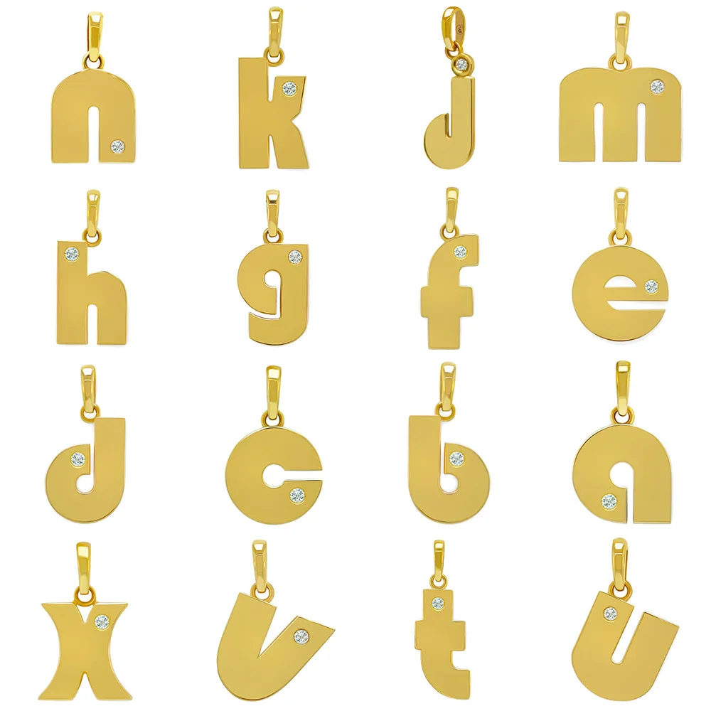 DIY26 English Letter Pendant Necklace Minimal Delicate Zircon Capital alphabet Collar Chain 2023 Fashion Women Jewelry