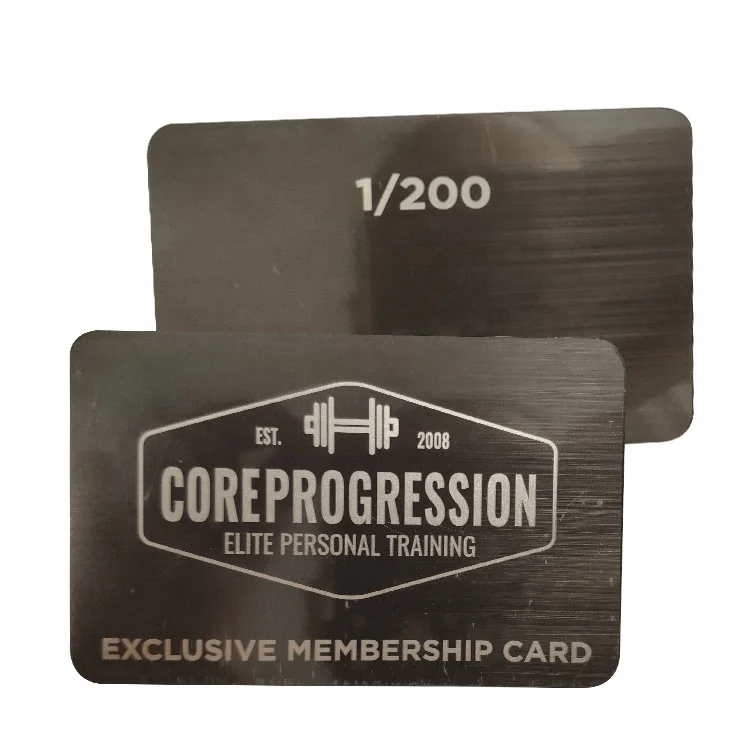 Stainless Steel Custom Logo Lasered Brushed Finishing Metal Calling Business ID Cards